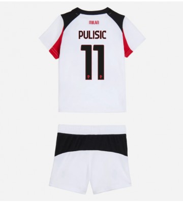 AC Milan Christian Pulisic #11 Udebanesæt Børn 2025-26 Kort ærmer (+ korte bukser)